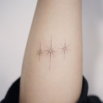 Triple-star-tattoo