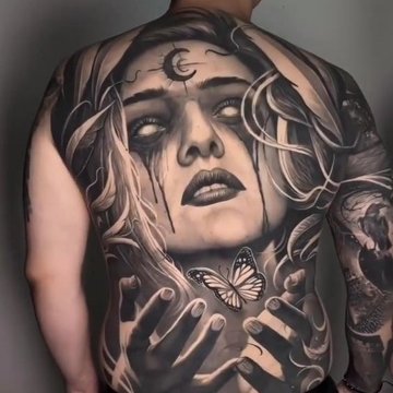 мужские тату на спине (25)