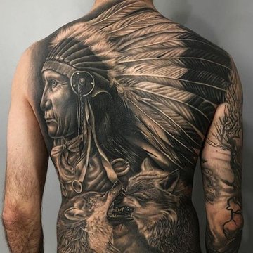 мужские тату на спине (2)