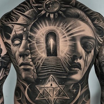мужские тату на спине (27)