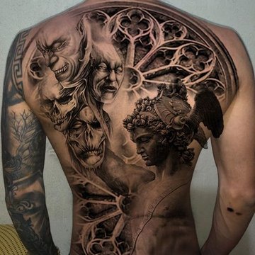 мужские тату на спине (4)